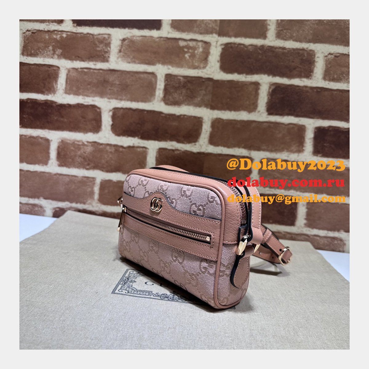 high quality G*u*i pink ophidia 574493 replica bag