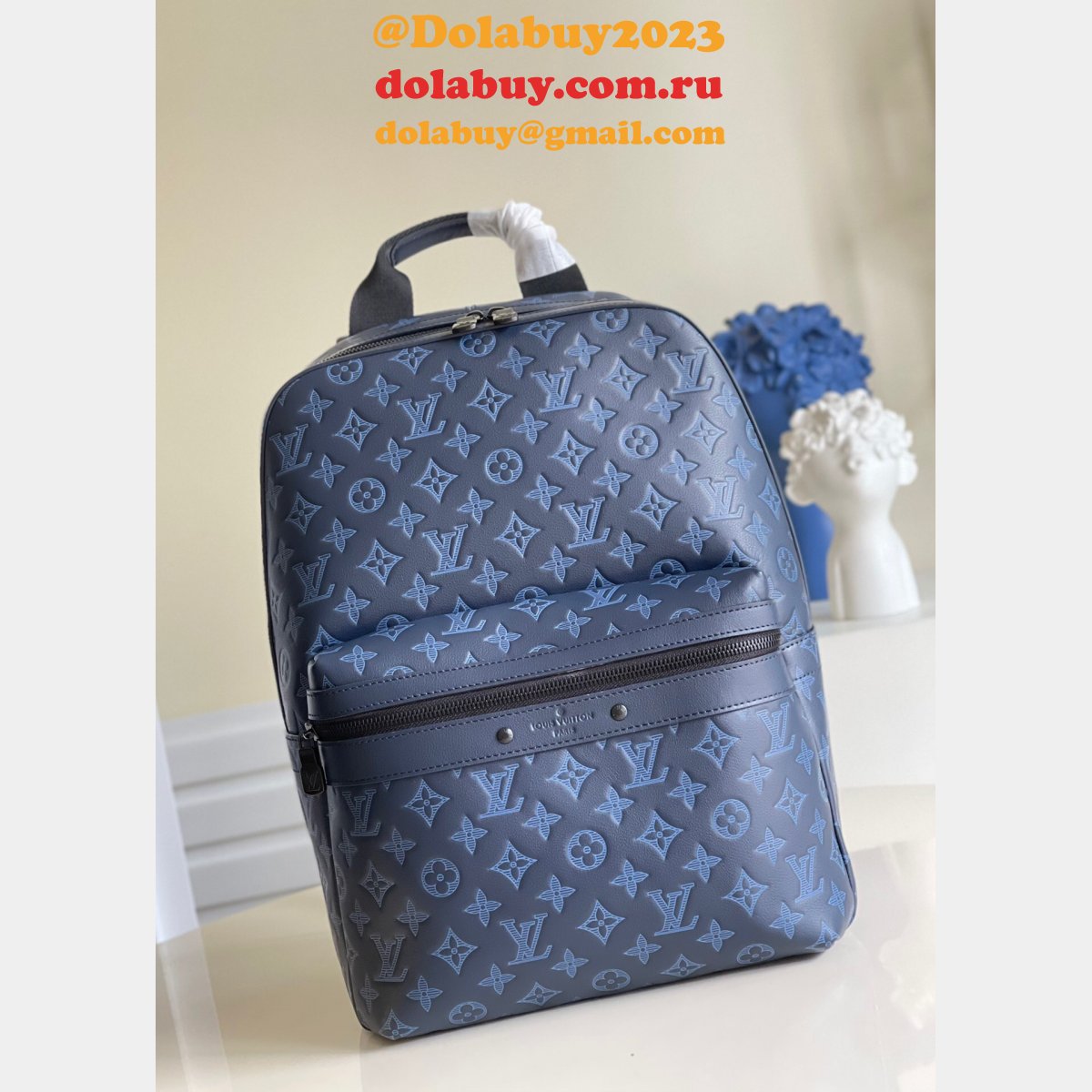 Louis Vuitton 7 Star Sprinter Backpack Monogram Shadow M45728 Blue Bags