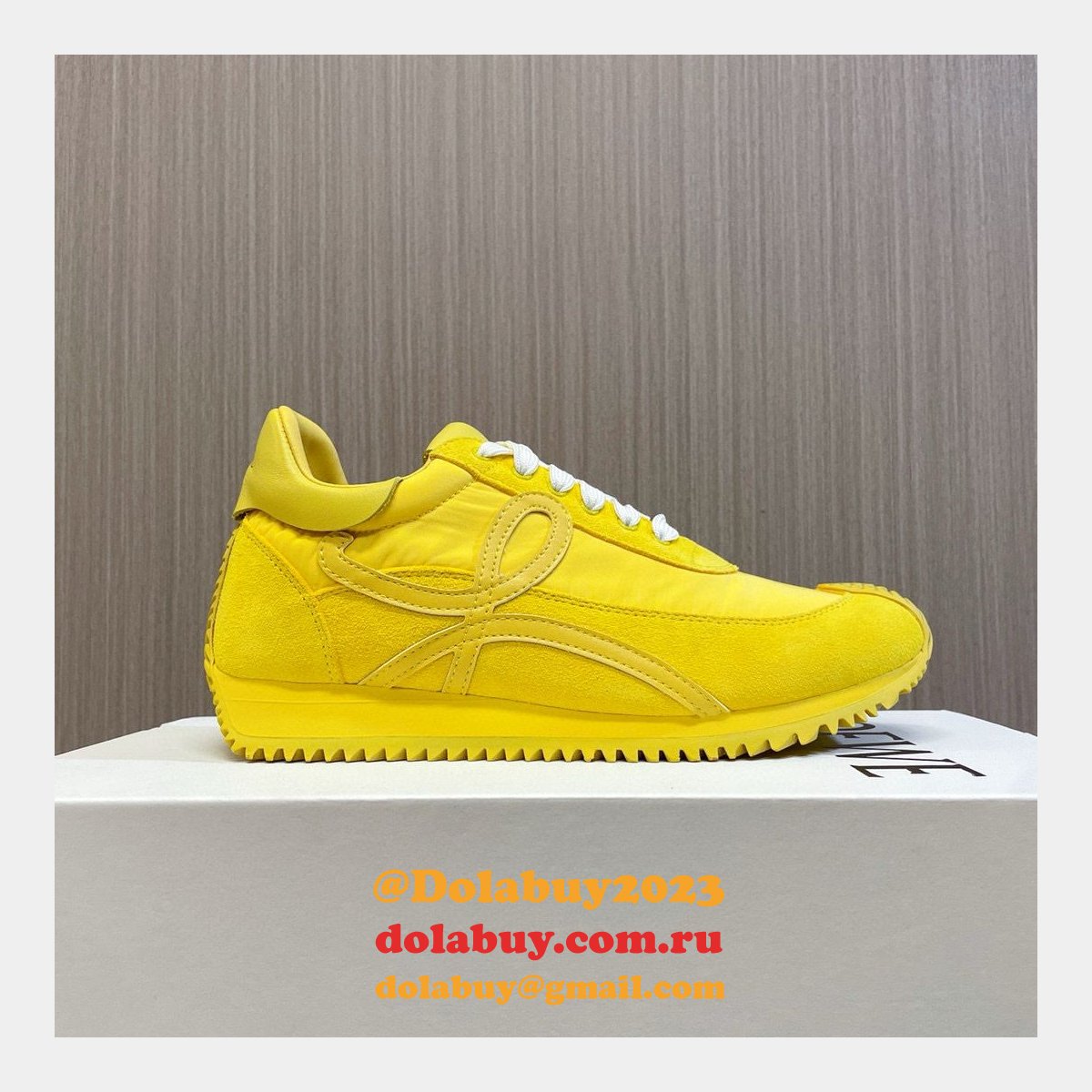 Fashion Loewe Flow Runner In Nylon And Suede