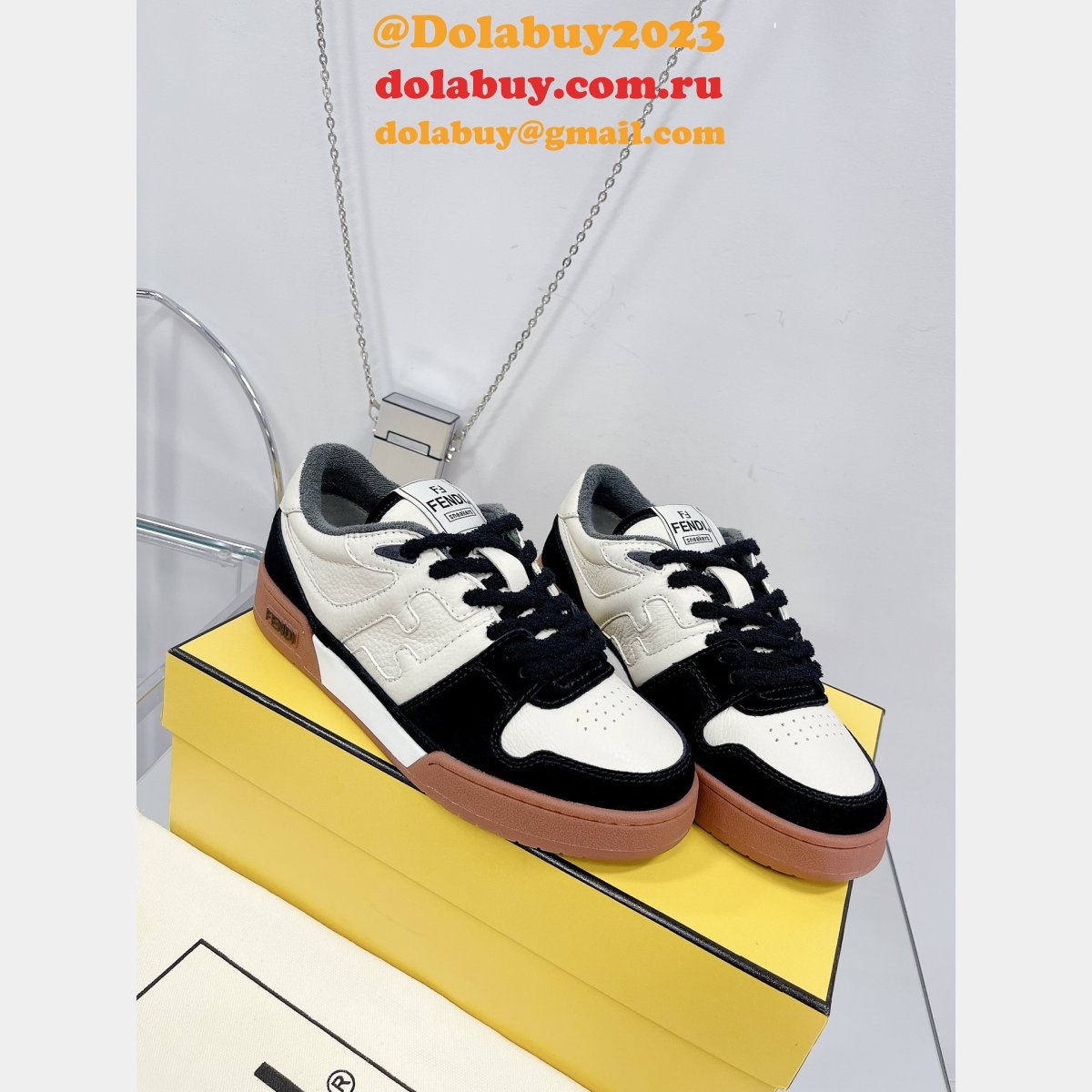 best quality replica F**di match tup f logo shoes and sneaker
