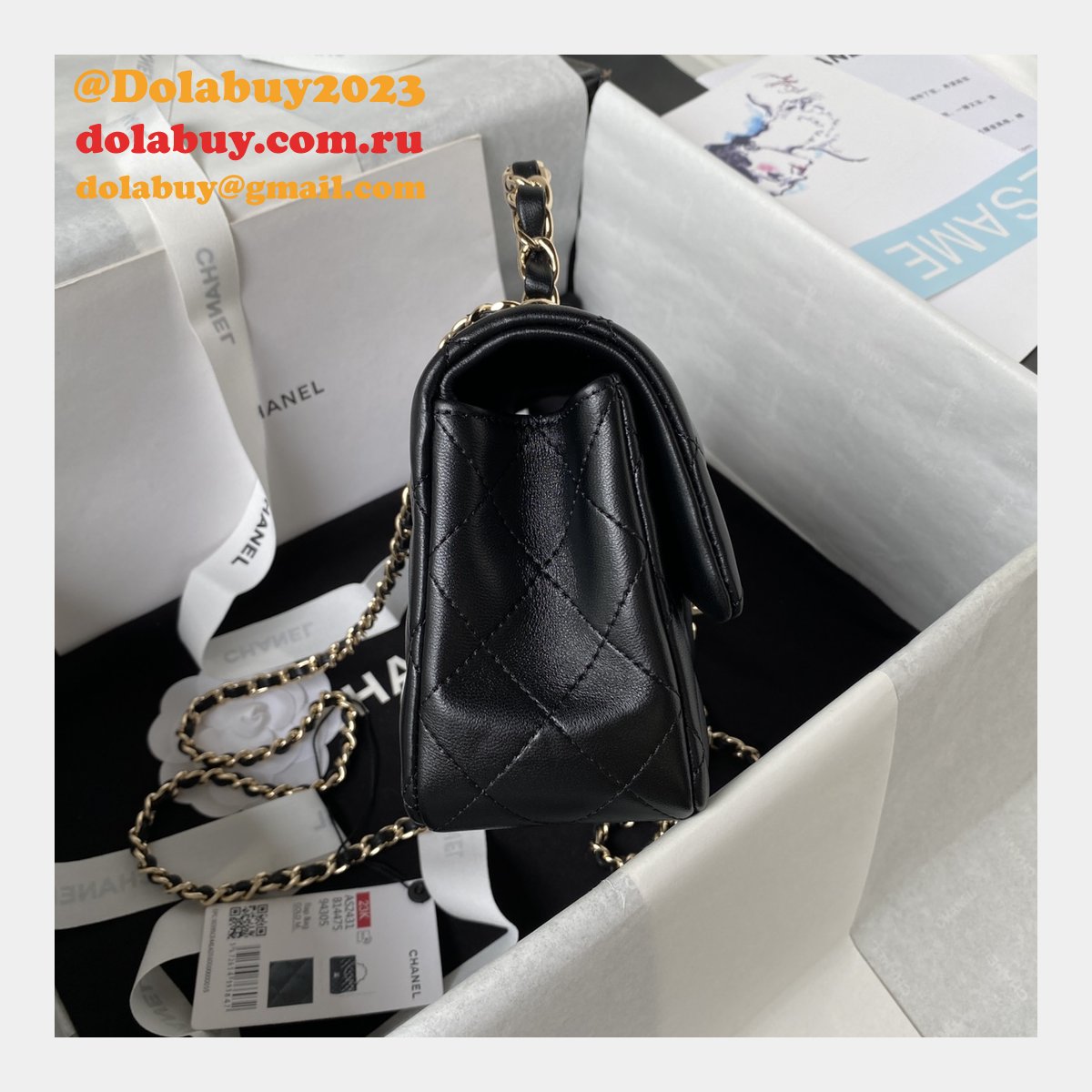 Duplicate AS2431 Flap Top Handle High Quality Replicas Bag