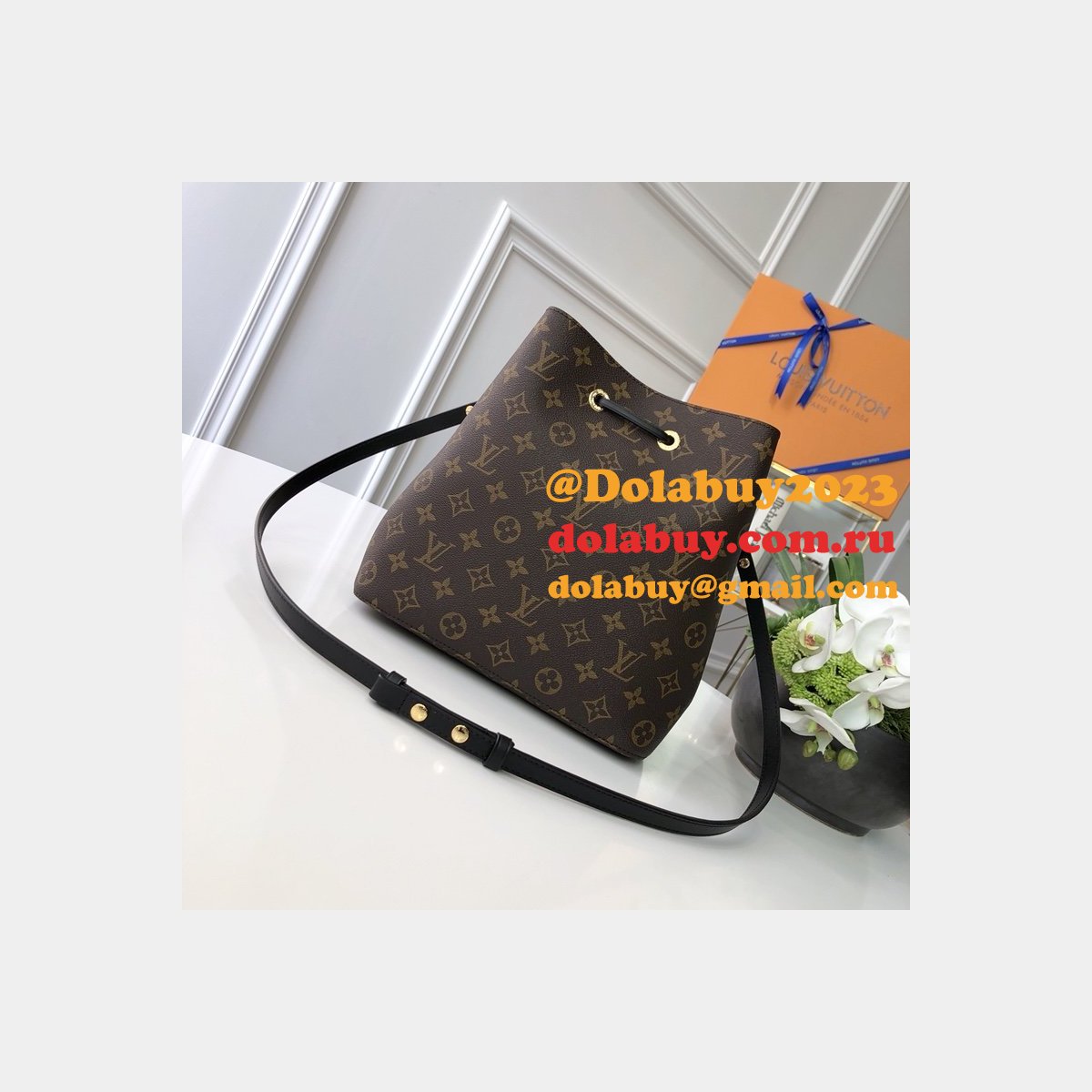 Louis Vuitton Top Quality Monogram Canvas Leather Handbag Neonoe M44020
