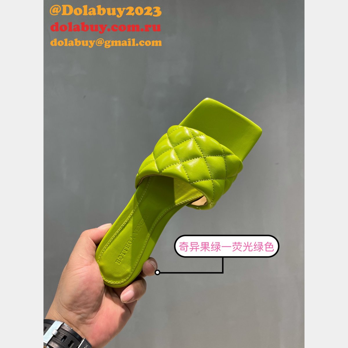 1:1 quality B0tte*a venet fake di*m*nd flat slippers shoes