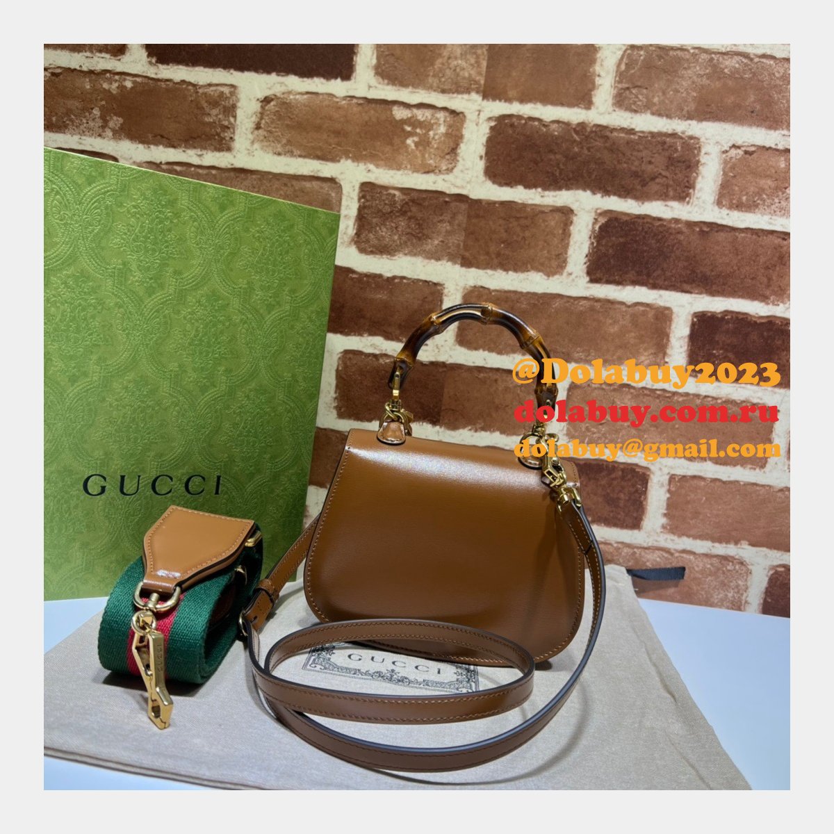 1:1 replica G*u*i fashion 686864 mini top handle bag with bamboo