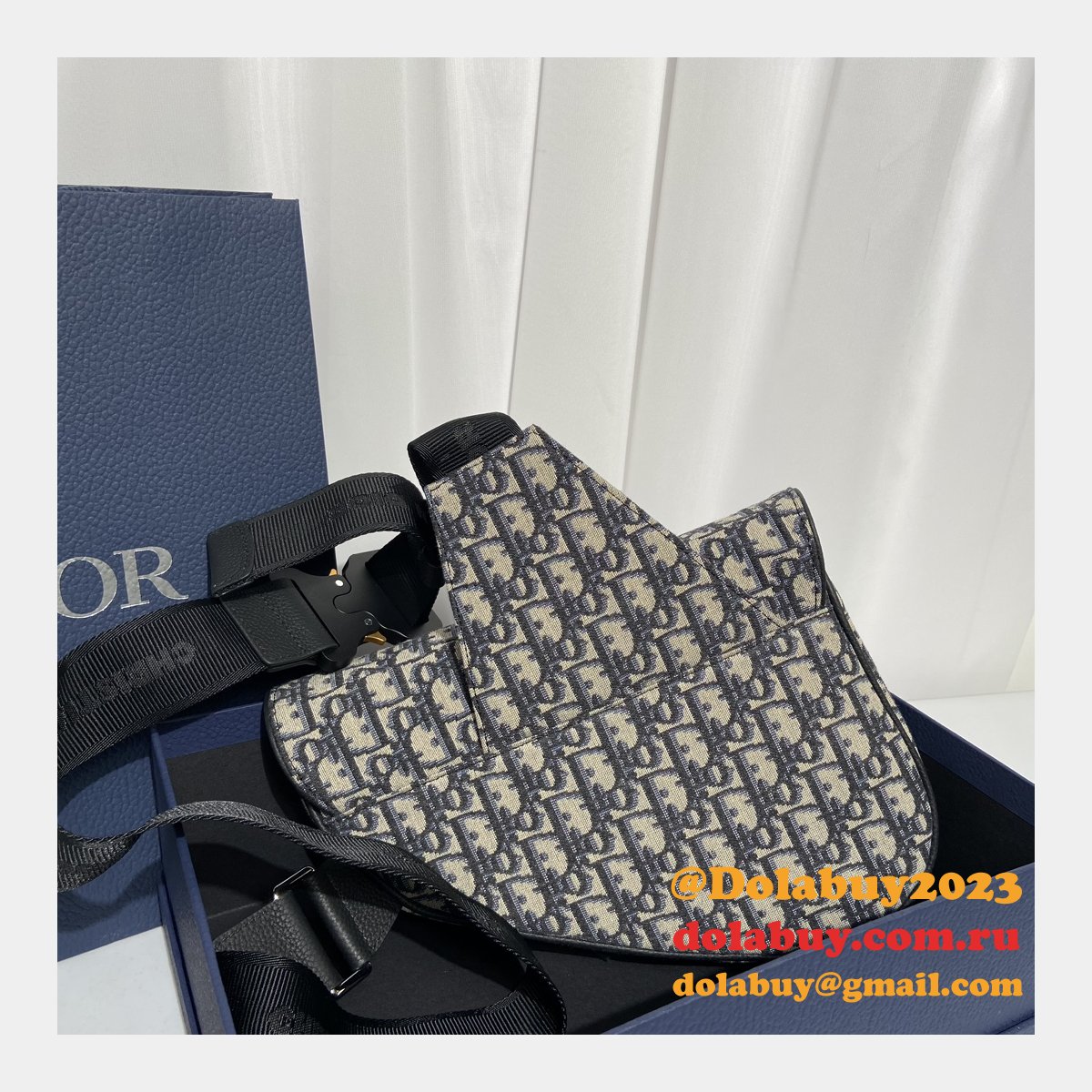 High Quality Dior homme saddle ophidia men bag