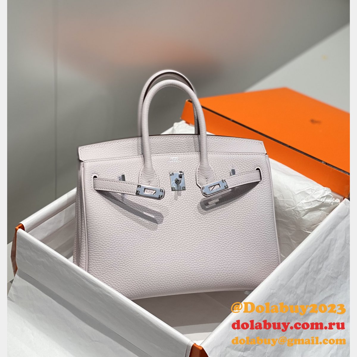 HERMES BIRKIN 25CM HALF HUMAN HANDMADE STICHING
