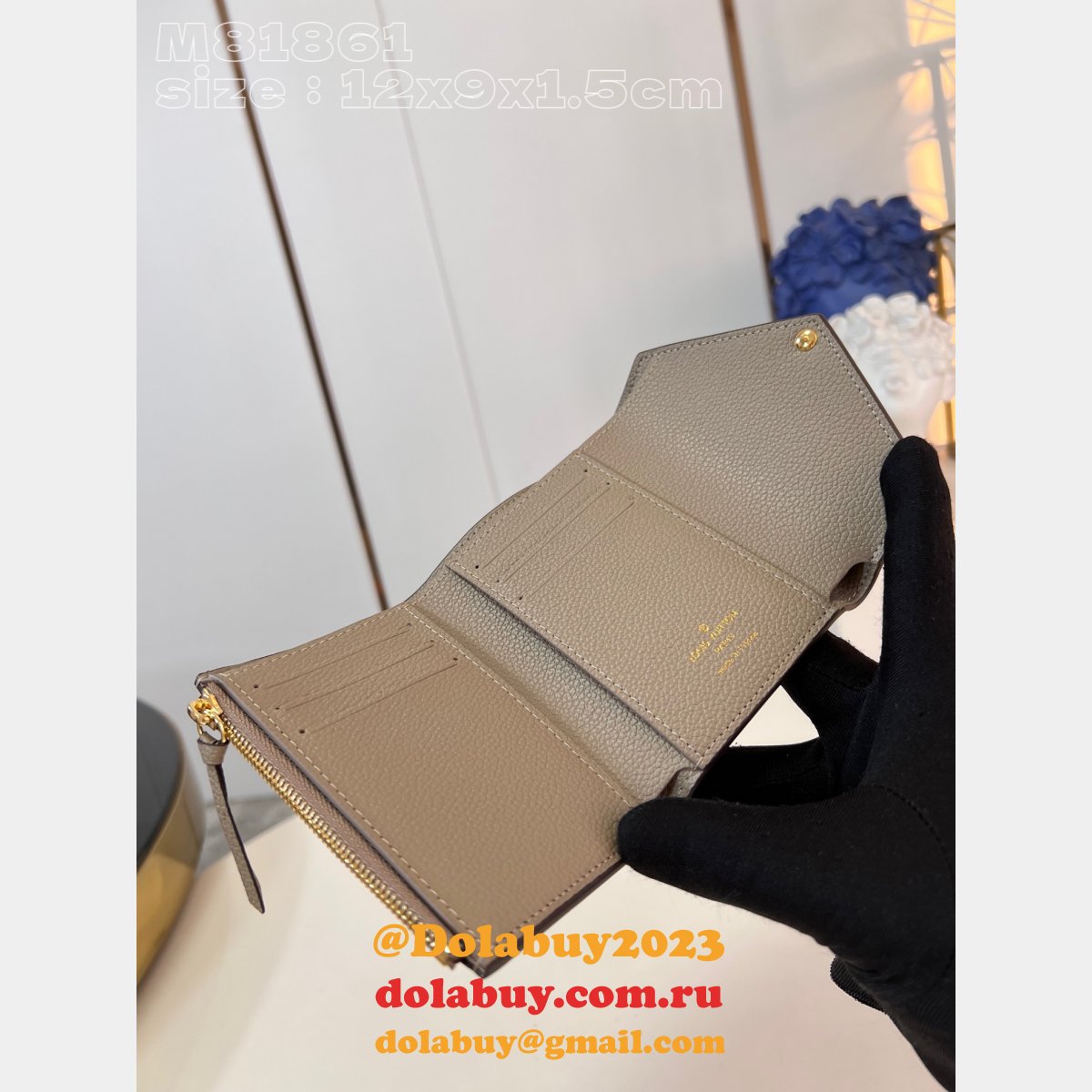 Victorine Wallet Bicolor M81861 Fake Louis Vuitton Gray Bag