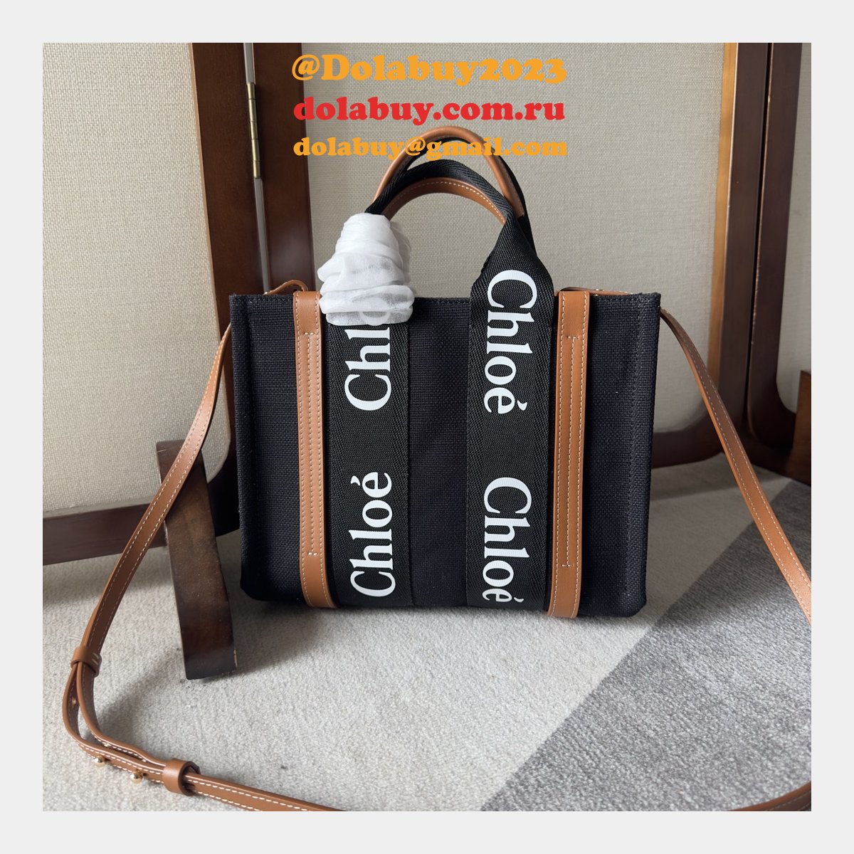 High Quality Chloe Woody Handbag Wholesale online Black