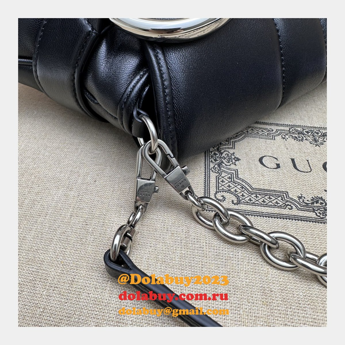 designer G*u*i horsebit inspired chain 764255 shoulder bag