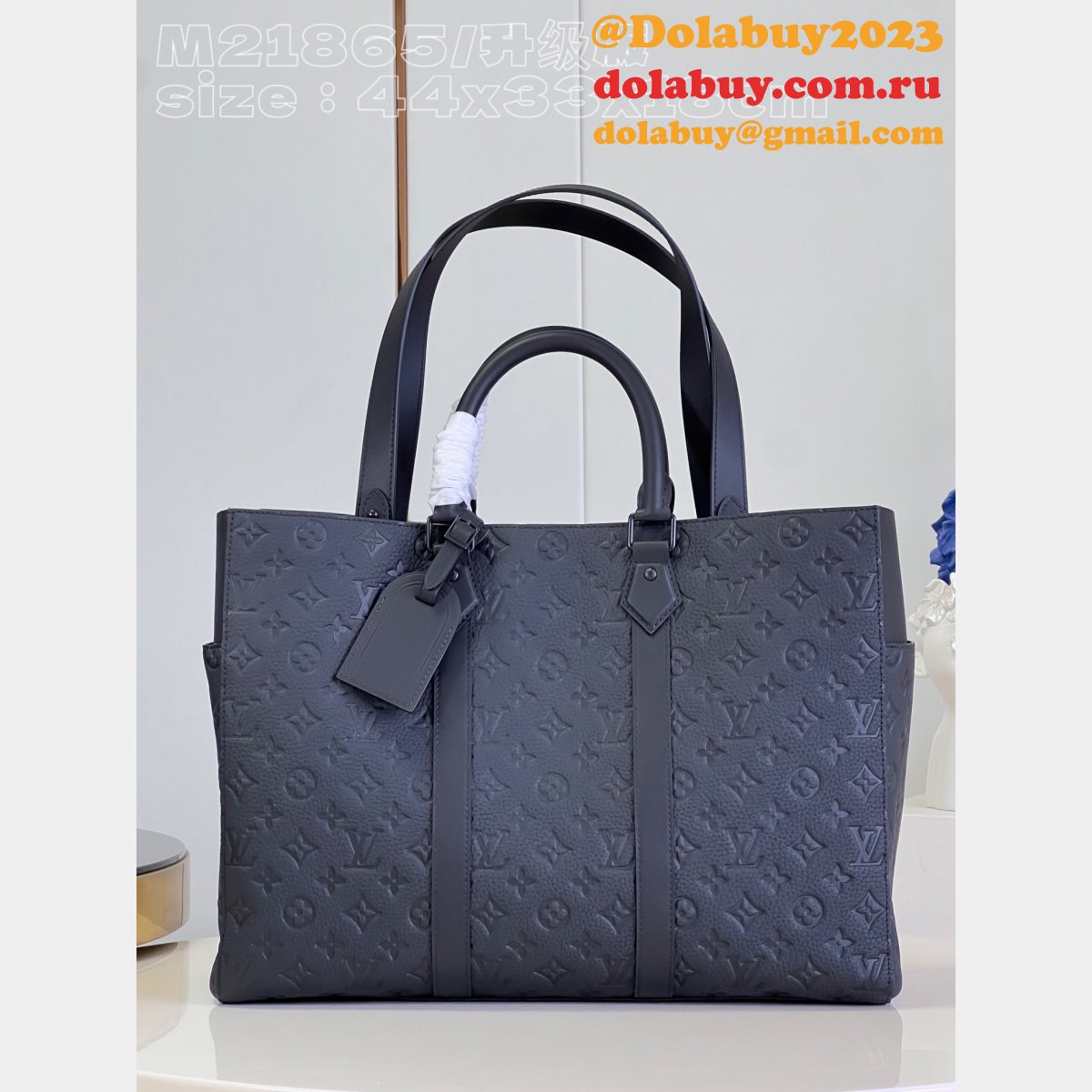 Wholesale Sac Plat 24H Monogram Taurillon M21865 Fake Louis Vuitton Bag