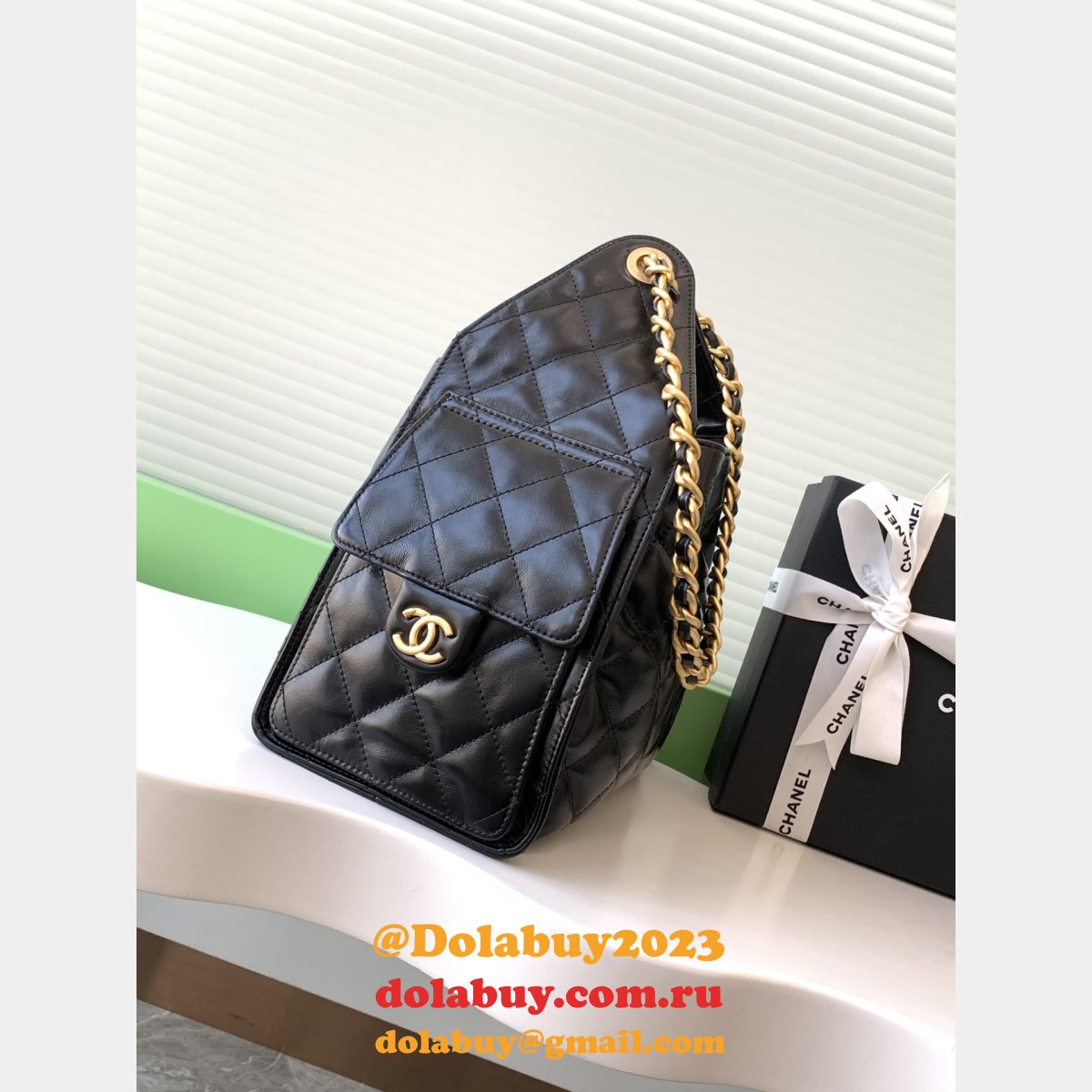 Top Quality CC AS5293 Hobo Calf Leather Handbag