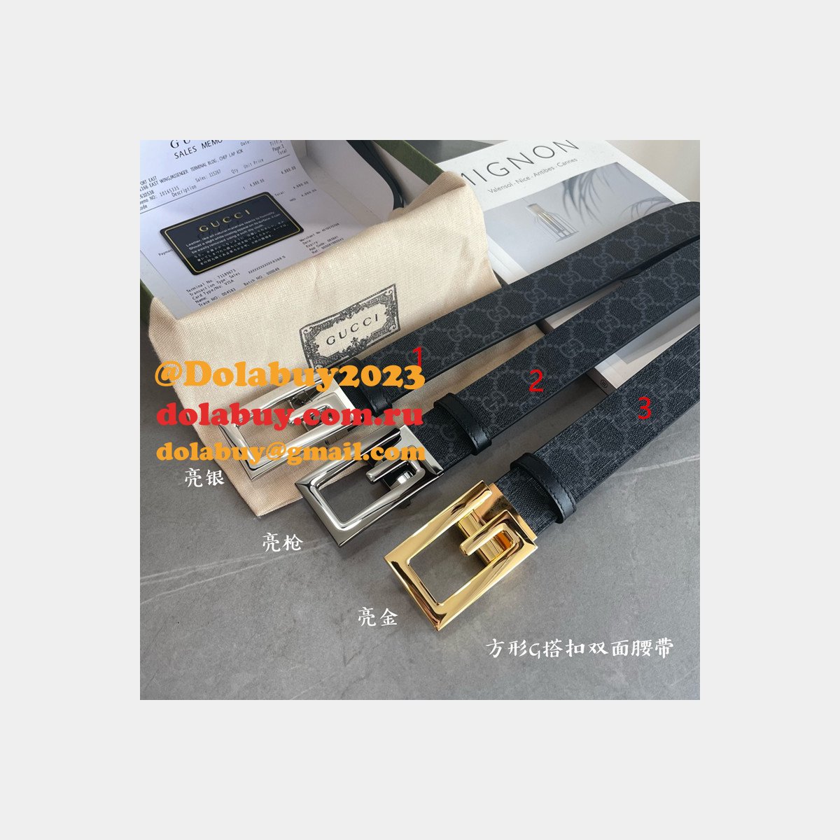 AAA+ Luxury GG 35mm Knockoff belt