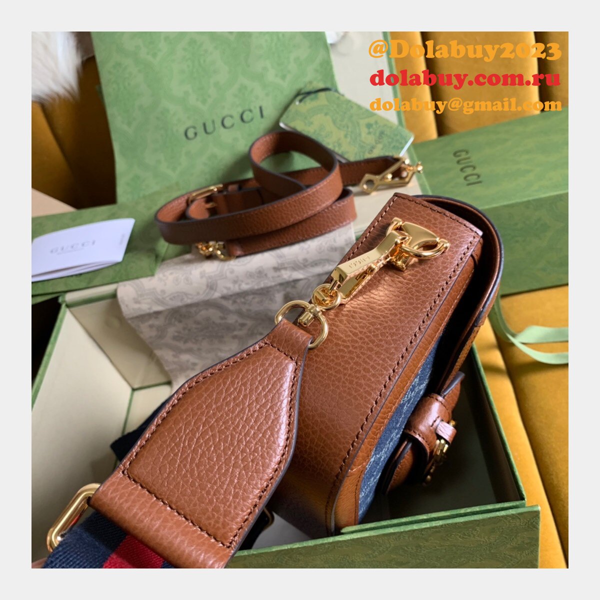 high quality G*u*i replica horsebit 1955 mini bag 658574 gg supreme canvas