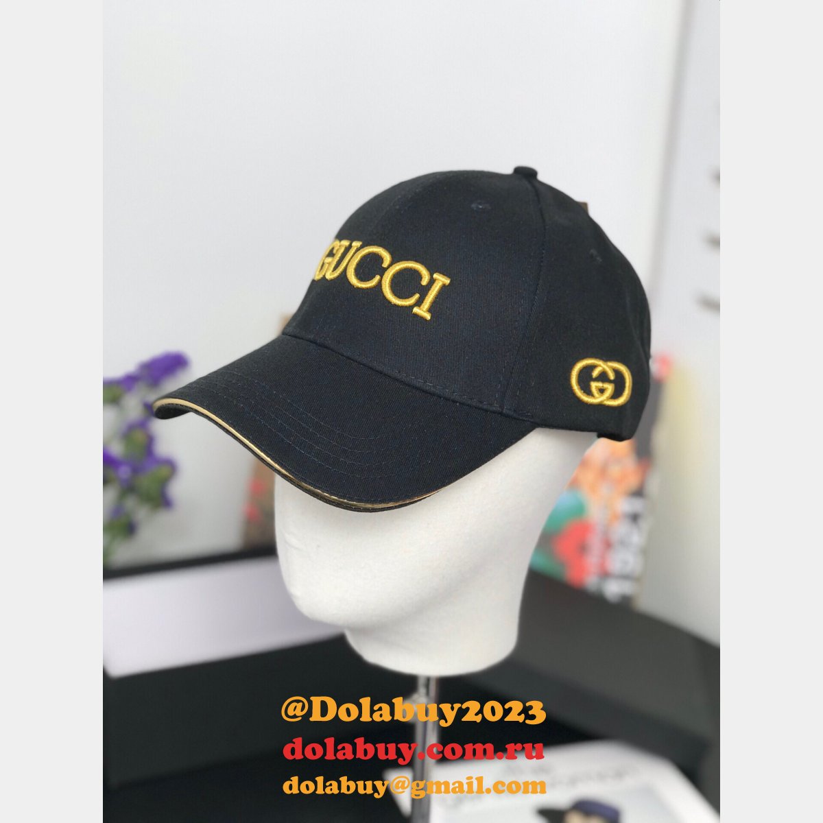 best G*u*i court simple embroidery logo baseball cap