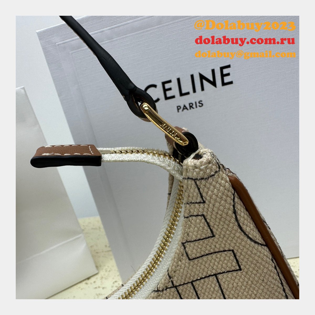 Celine Designer 1:1 Mirror Ava Denim 193952 Fake Bag