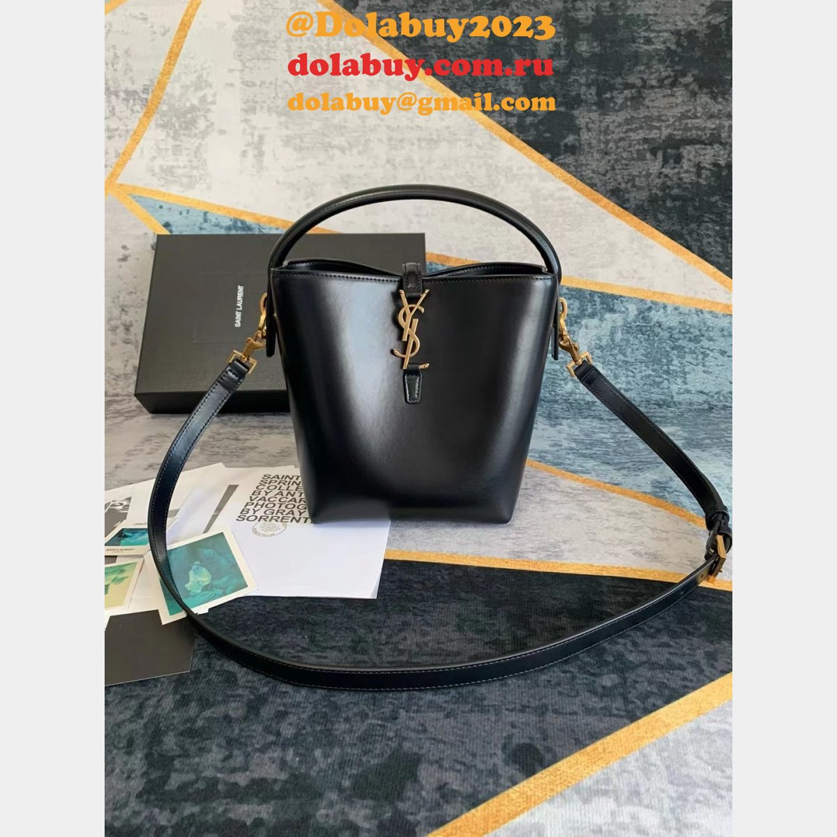YSL Replicas LE 37 Inspired In Shiny 749036 Luxury Saint Laurent Bag