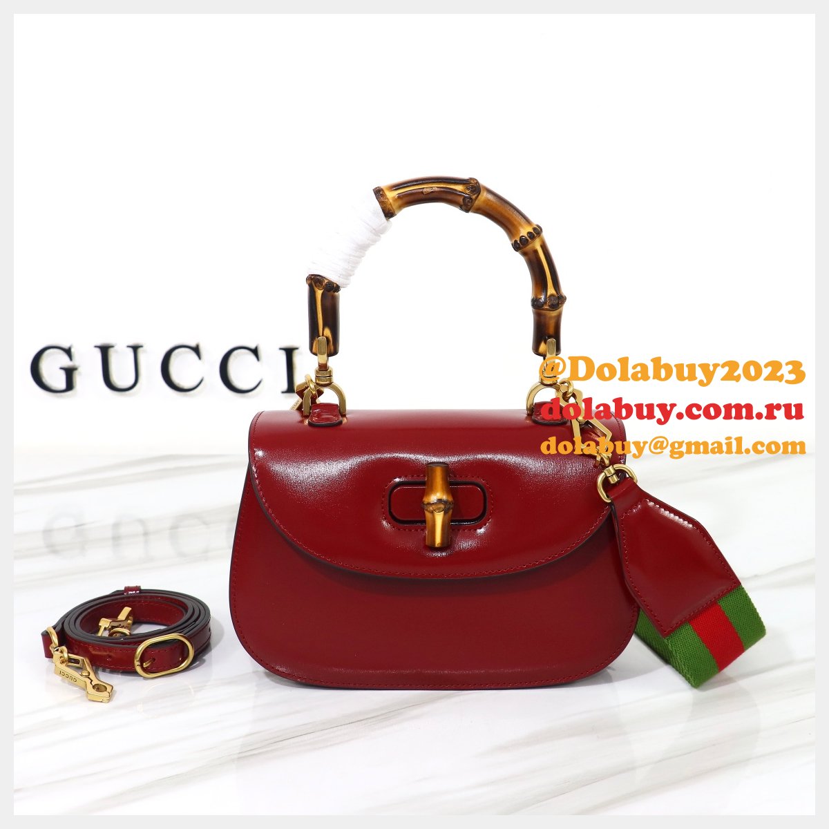 top quality G*u*i bamboo 1947 small top handle bag #675797