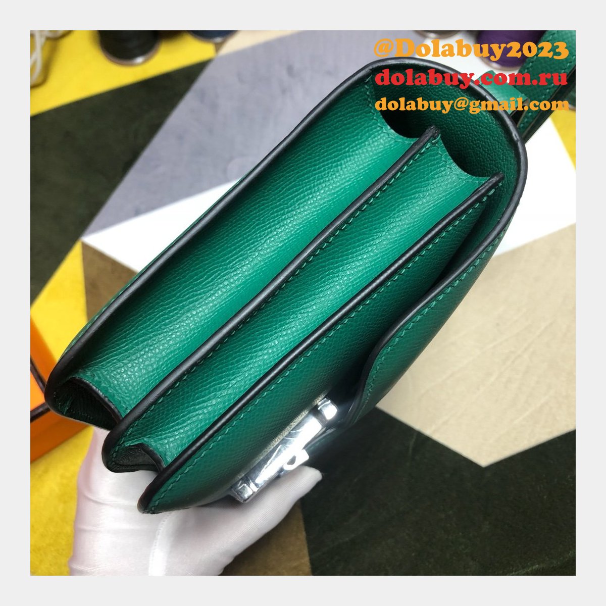 Hermes Constance Bag 23cm Epsom Leather Green