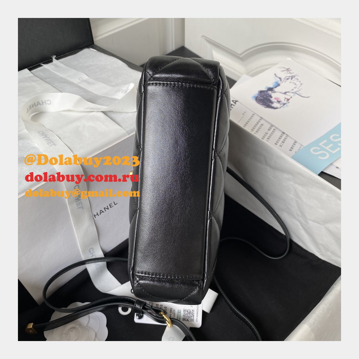 Cheap Copy AS4322 Shoulder 1:1 Mirror Fashion Black Bag