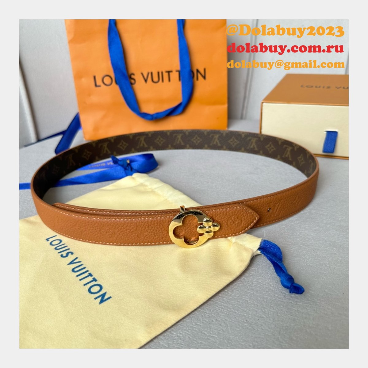 Wholesale LOUIS VUITTON Women Flowergram Belt 30MM