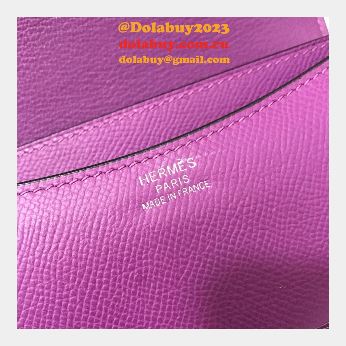 Hermes Constance Bag 18cm Epsom Leather Purple