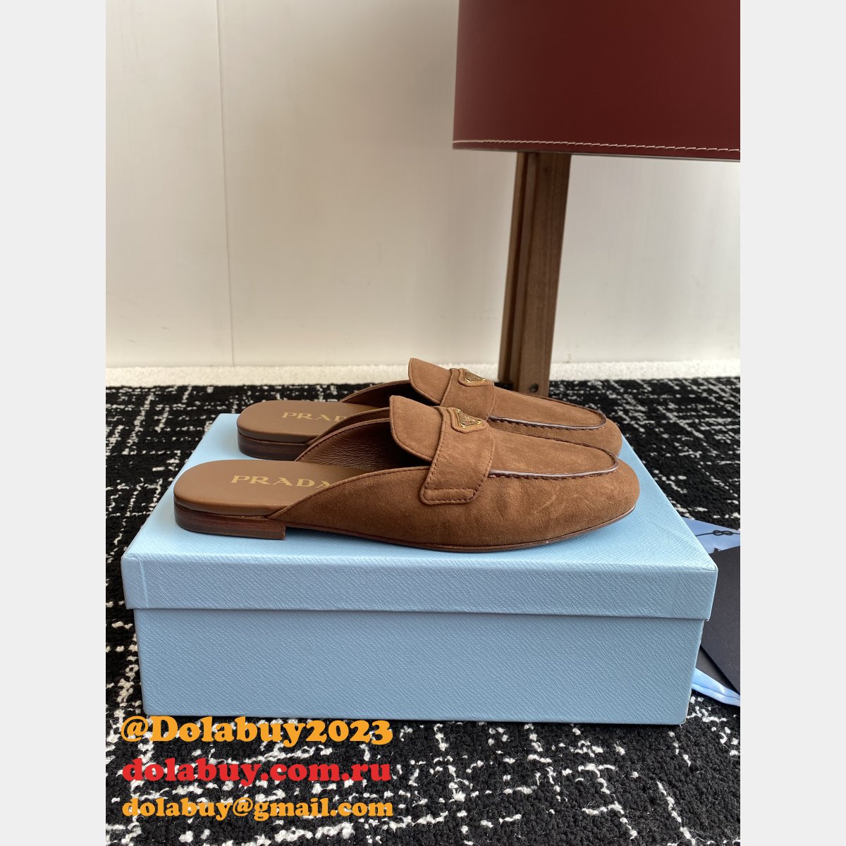2025 Top Quality Prada Suede Slippers