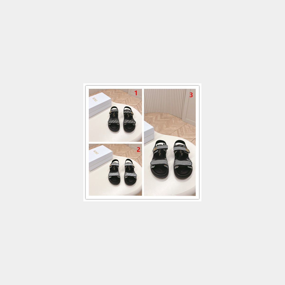 Knockoff classical print Dioract Sandal