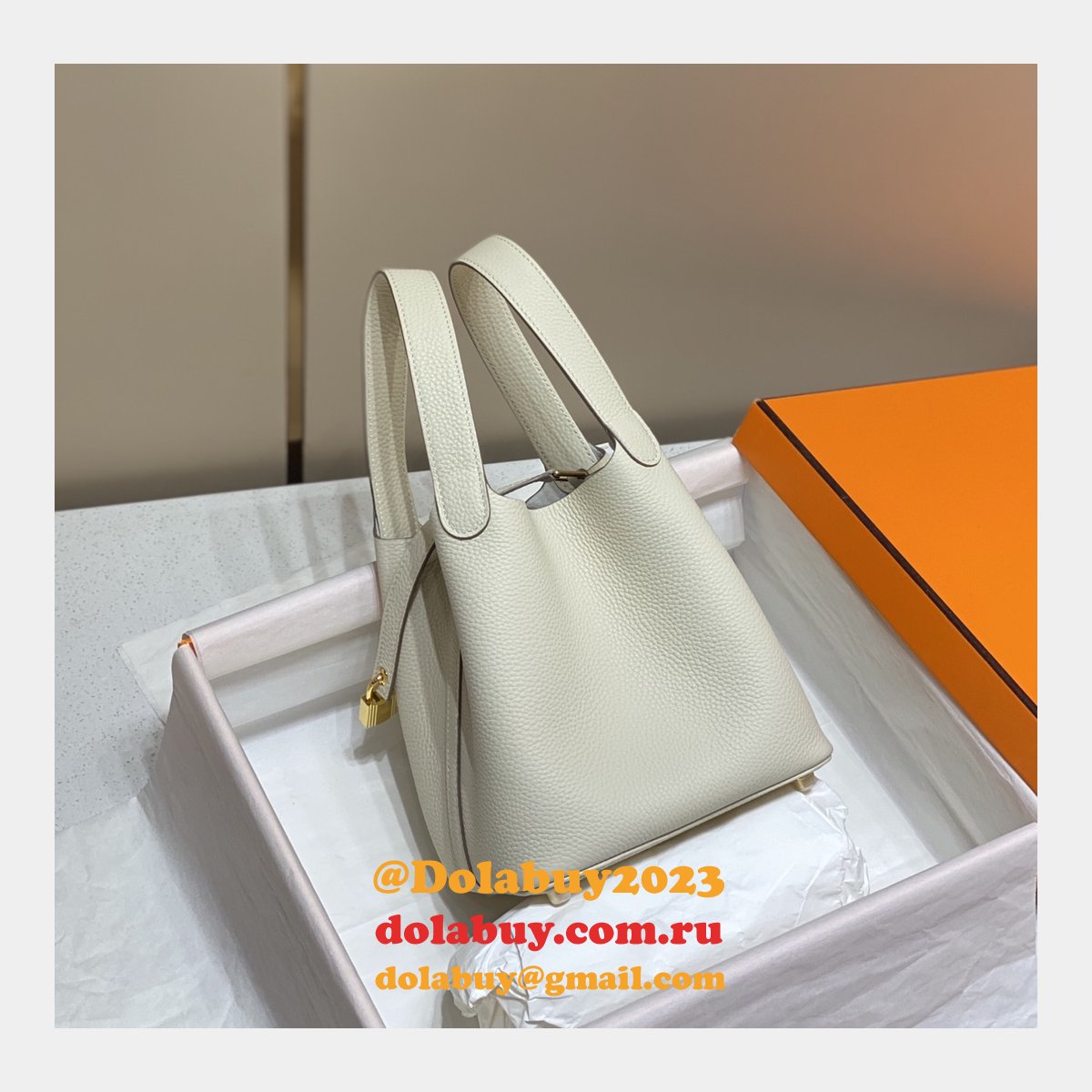 Luxury 7 Star Replica Designer Hermes Picotin 18/22cm Gold Online