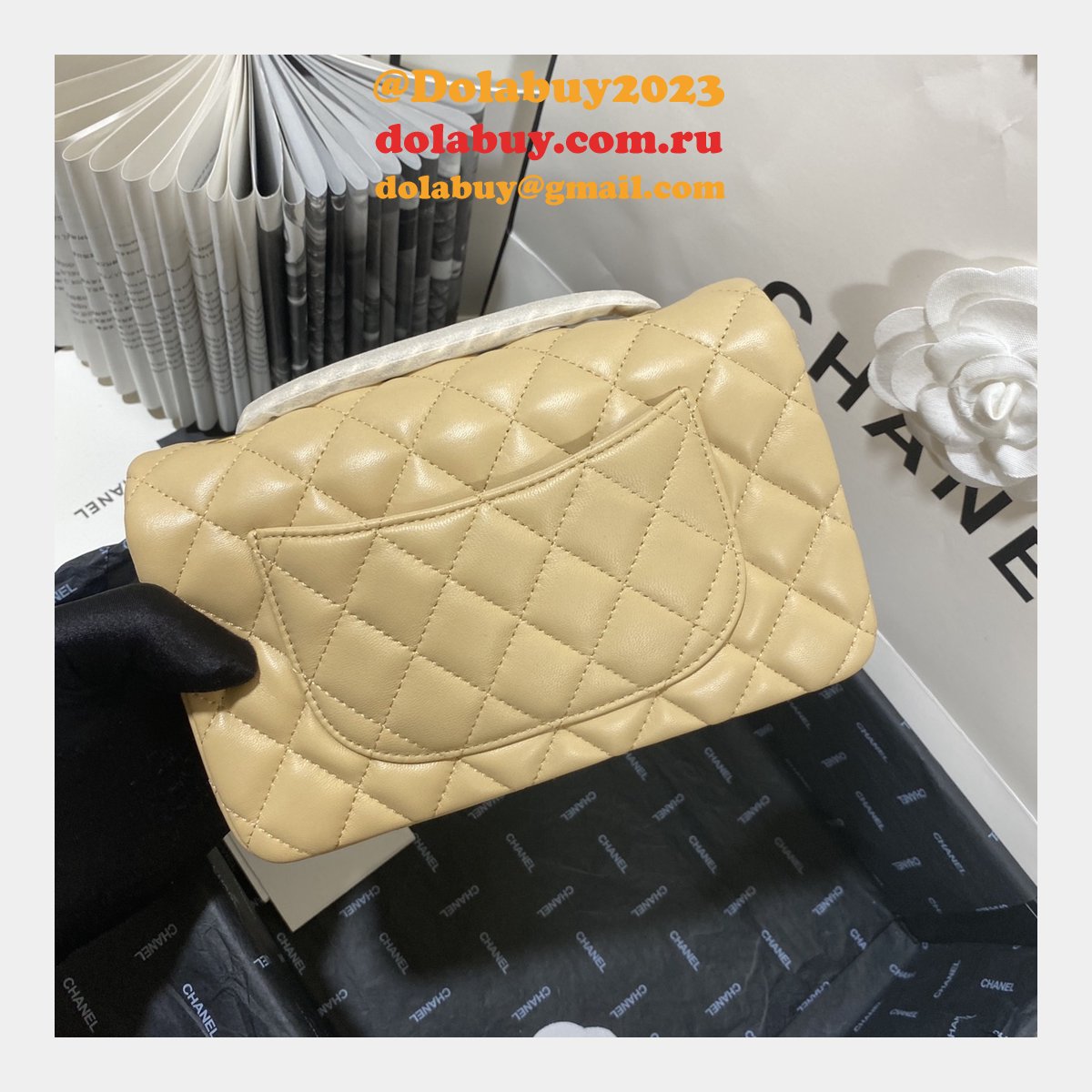 Top Quality CC Lambskin Flap Bag 1116 20CM