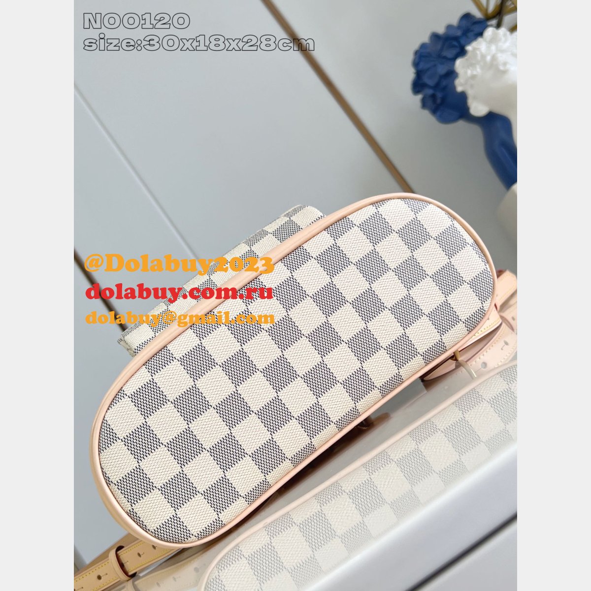 Louis Vuitton Montsouris PM Damier Azur N00120 Copy Women
