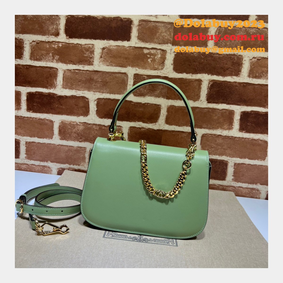 high quality G*u*i blondie top-handle 735101 designer bag