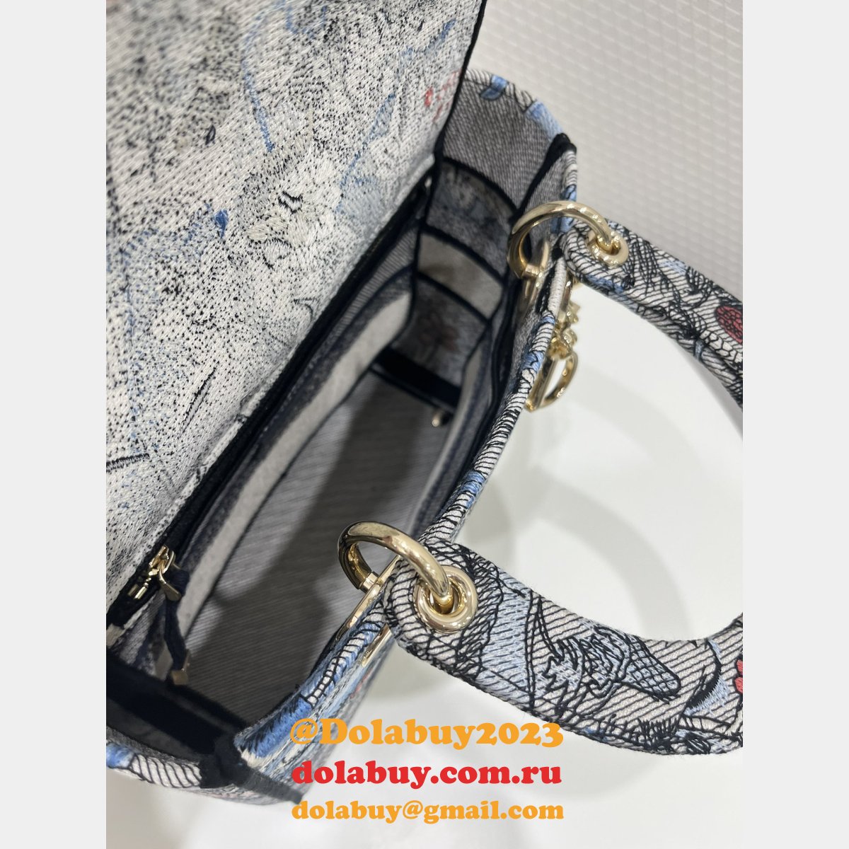 Top Quality Luxury Lady Dior 24cm Replicas Christian Dior Bags