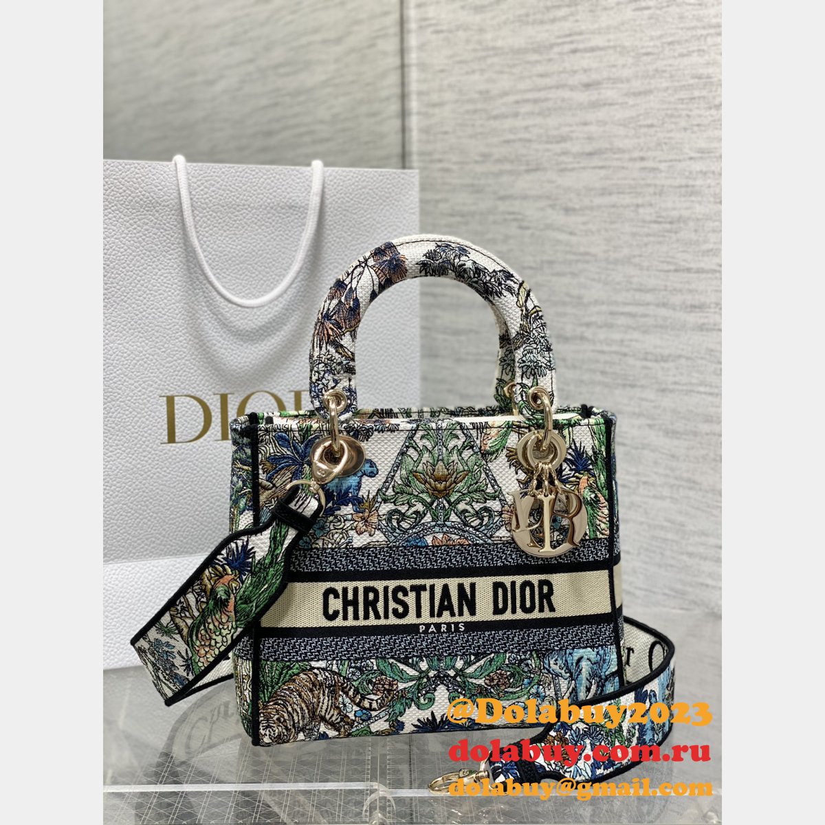 Lady Dior 24cm 100% Identical Lady Replica Bag Sale Online