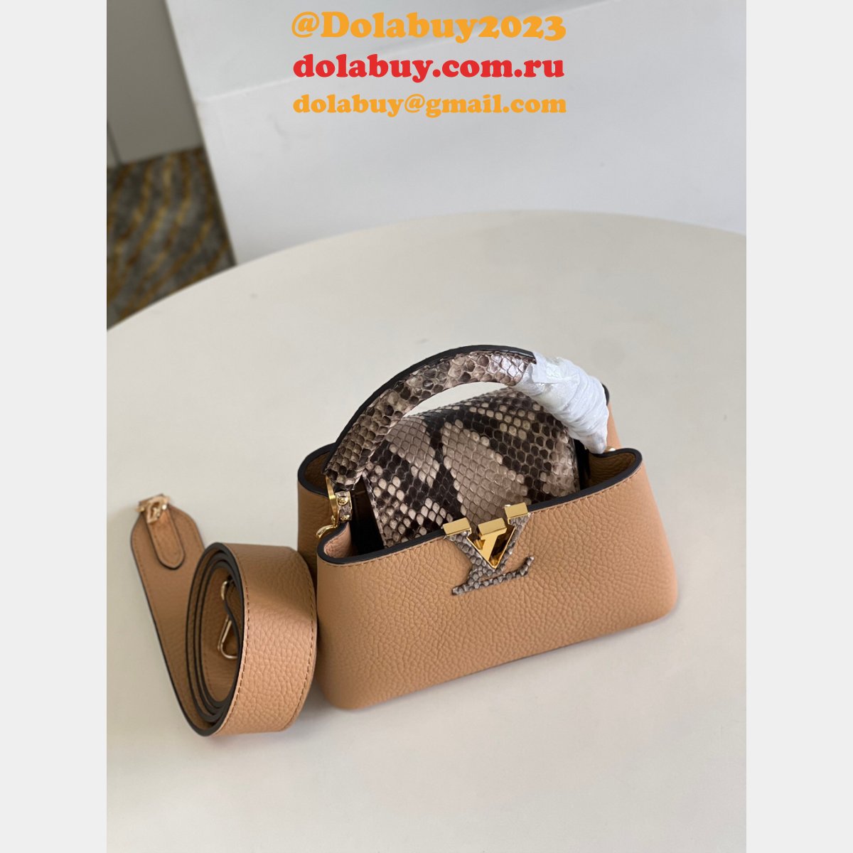 Louis Vuitton First Copy Capucines N80741 Arizona Brown Bag