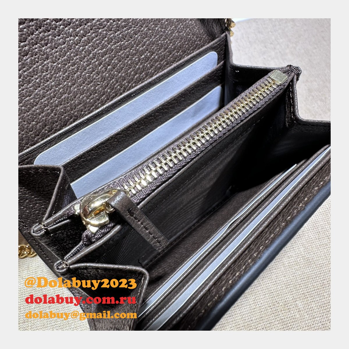 designer G*u*i replica 725219 blondie chain wallet uk bag