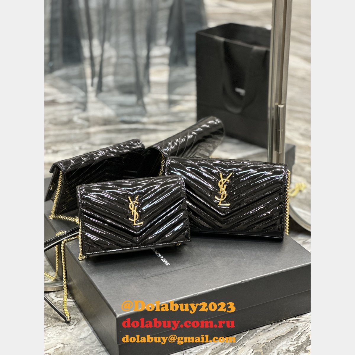 Monogram Woc Saint Laurent Replicas Envelope 393953/377828 Cheap Bag