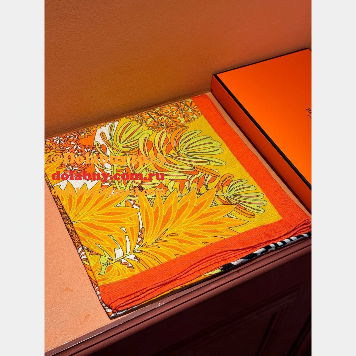 Top Quality Hermes Double-sided Printed Silk Square Scarf