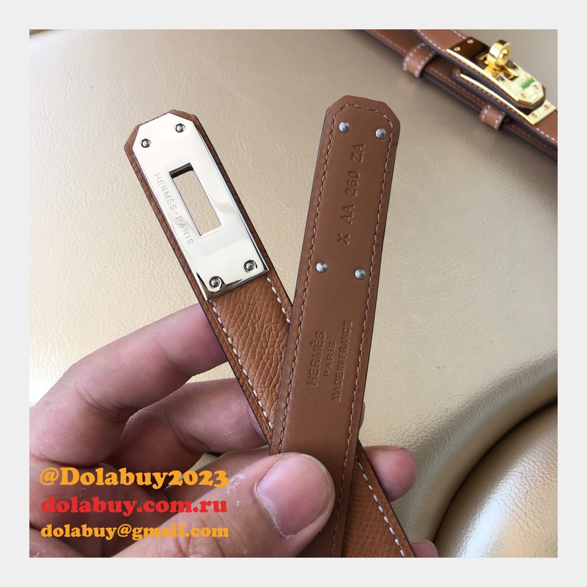 7 Star hottest selling hermes kelly thin belt 17mm
