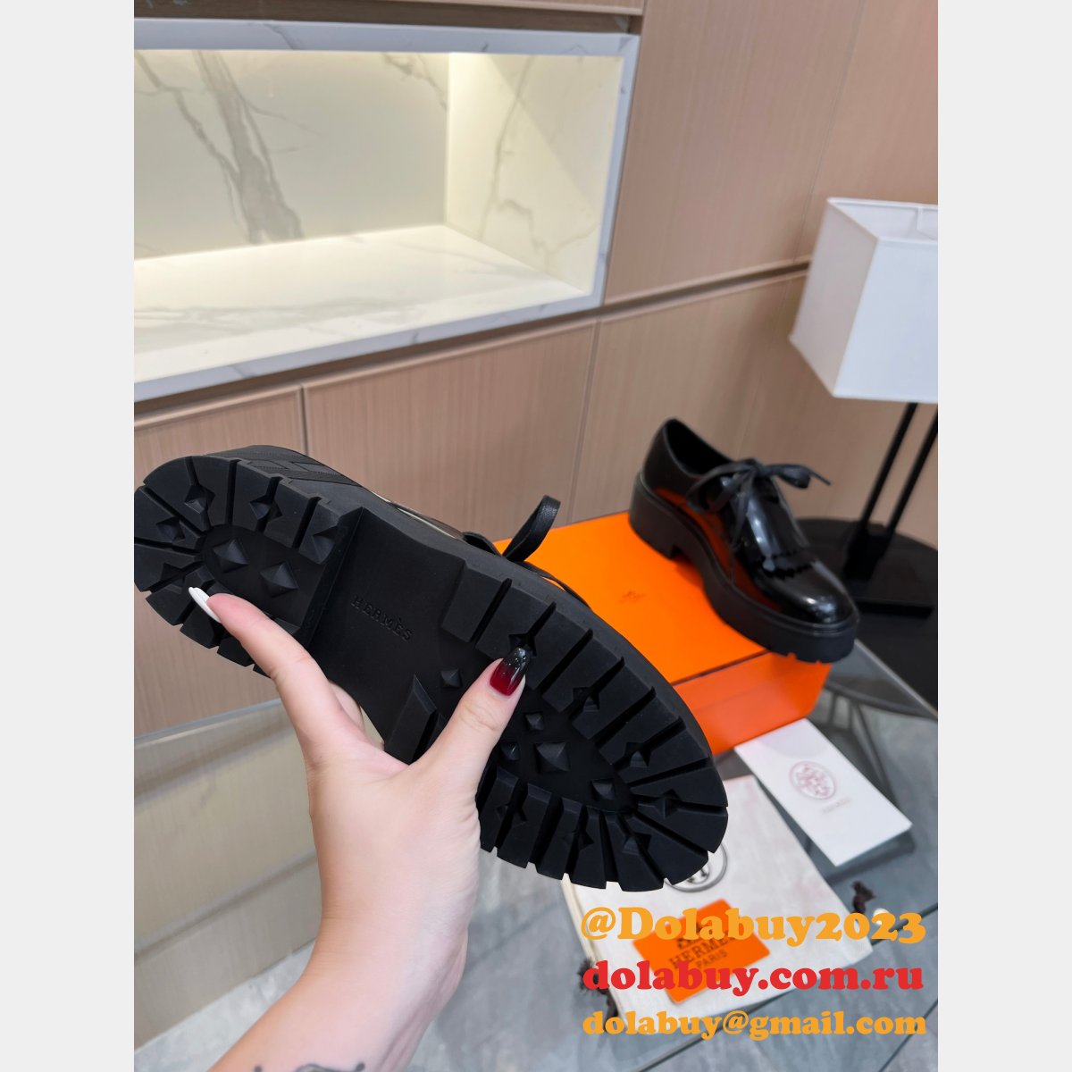 7 Star HERMES Designer High Quality LOAF shoes