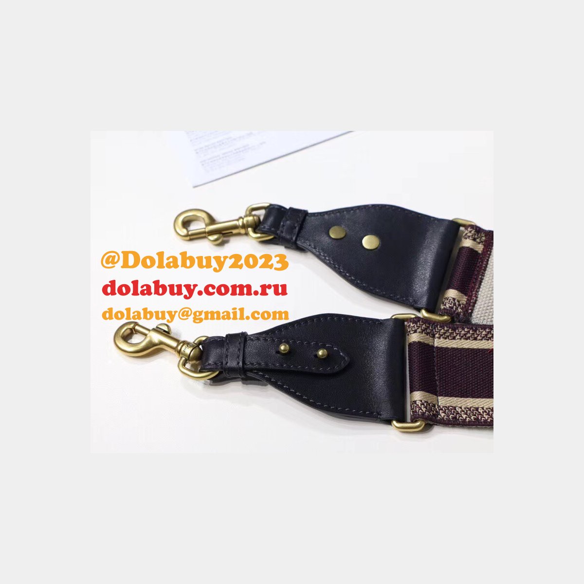 UK Christian Dior SHOULDER Embroidery High Quality STRAP