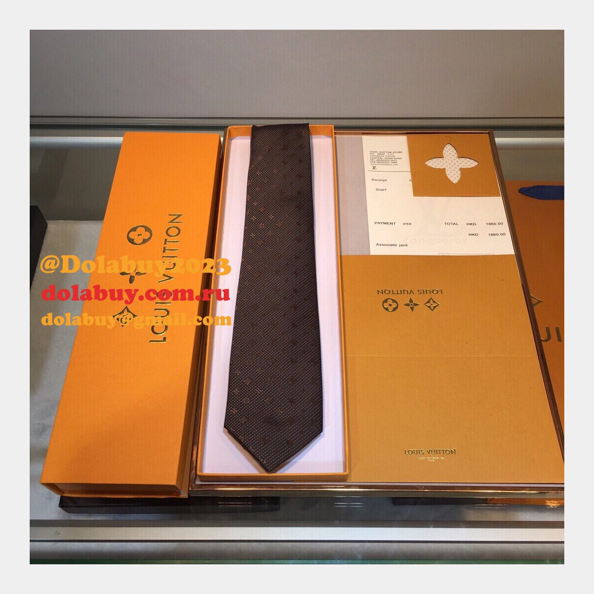 Louis Vuitton Monogram Classic Jacquard series Tie
