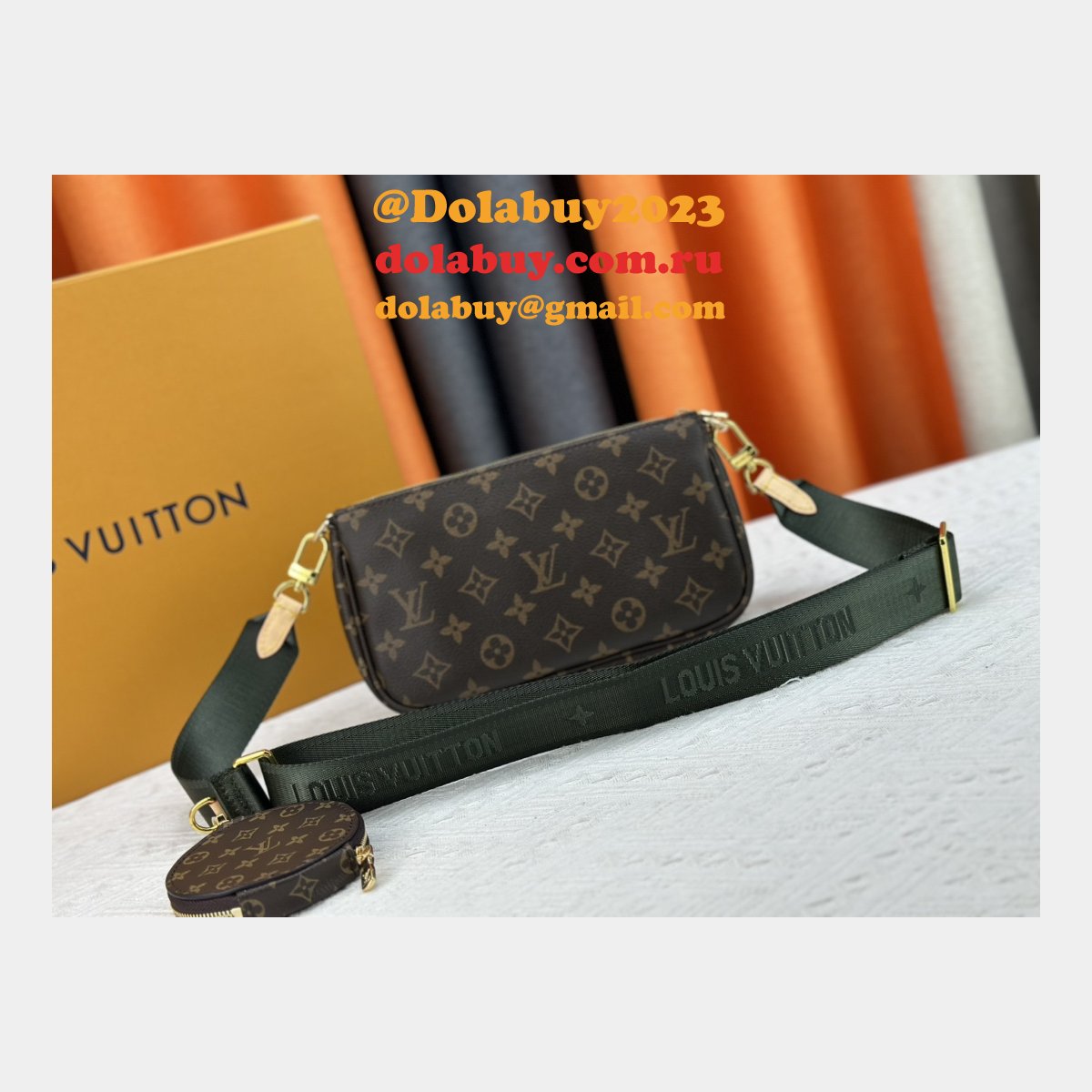Louis Vuitton Luxury M44840 Multi Pochette PINK or Greem