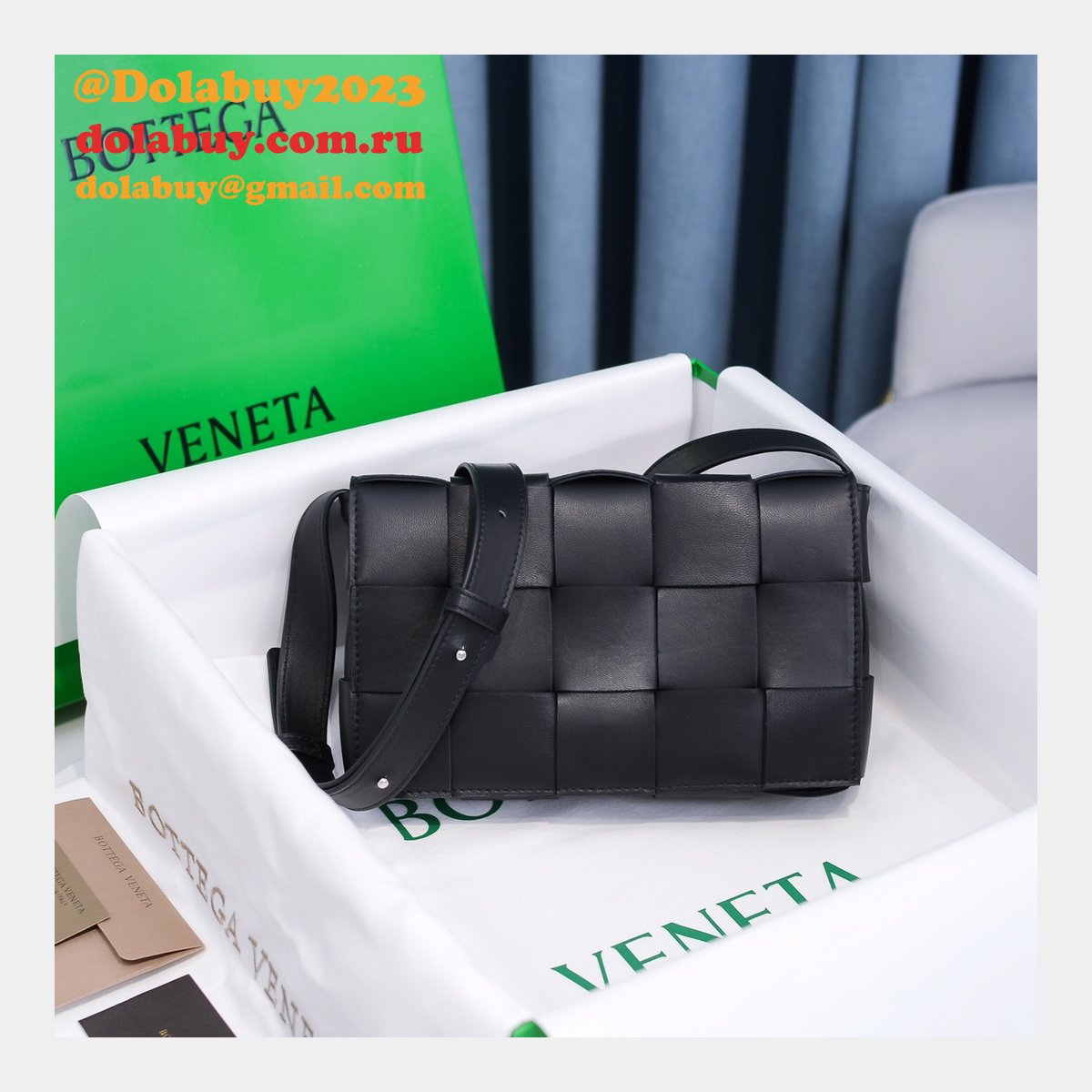 top quality b0tte*a Ven*ta cassette lambskin crossbody bag