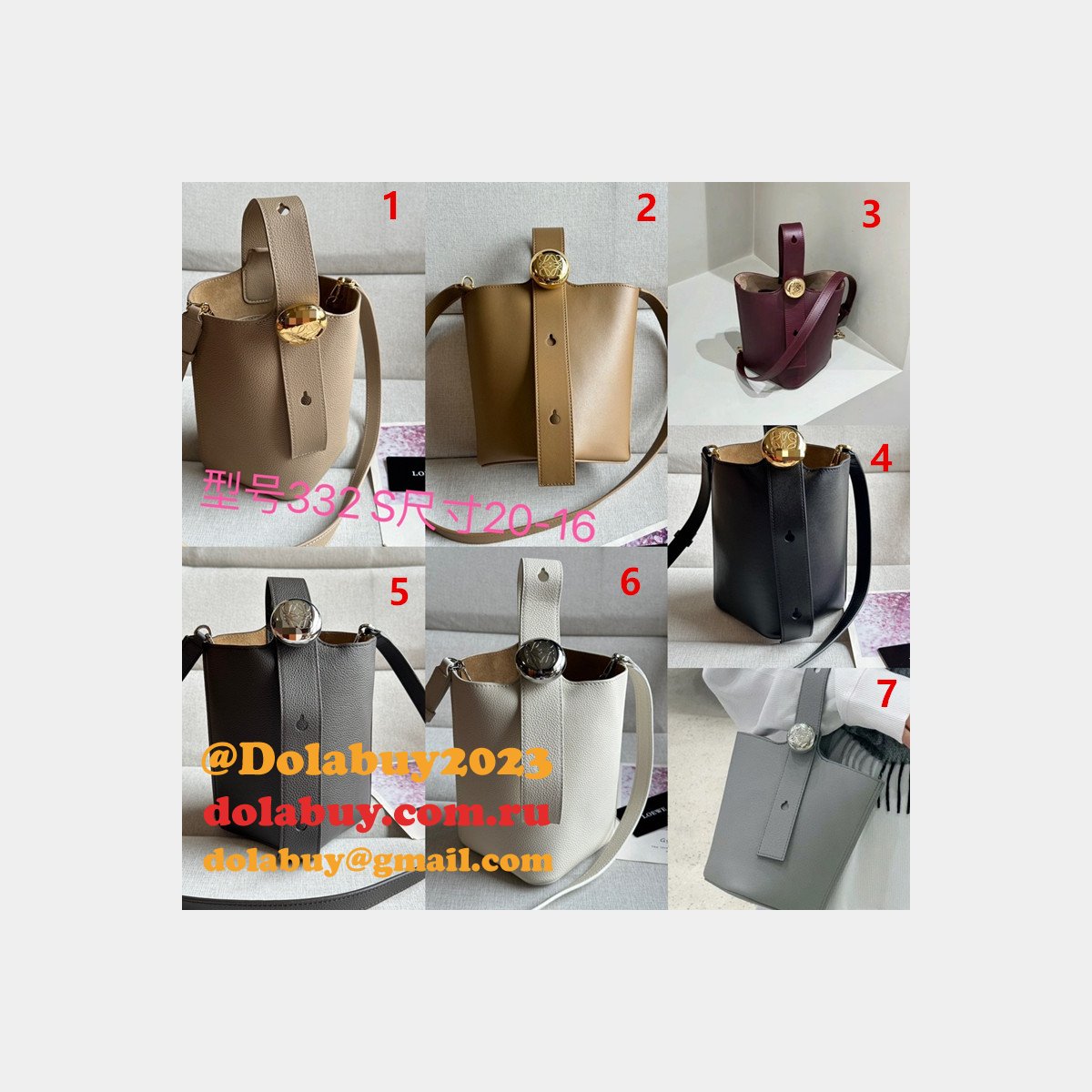 Replica Loewe Pebble Bucket handbag Top Quality 332s