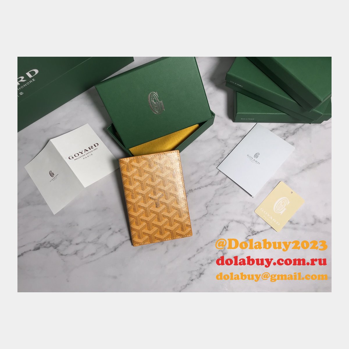 Top Quality Goyard Multi-Color Passport Best Wallet