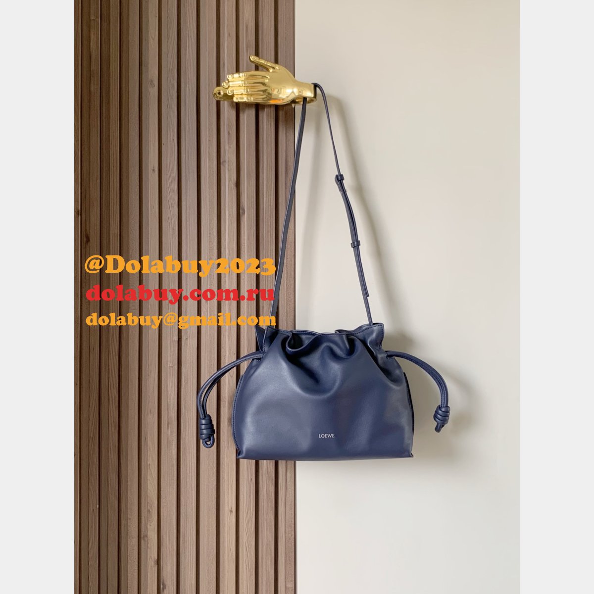 7 Star Loewe Flamenco Nappa Leather Clutch Lucky Bag