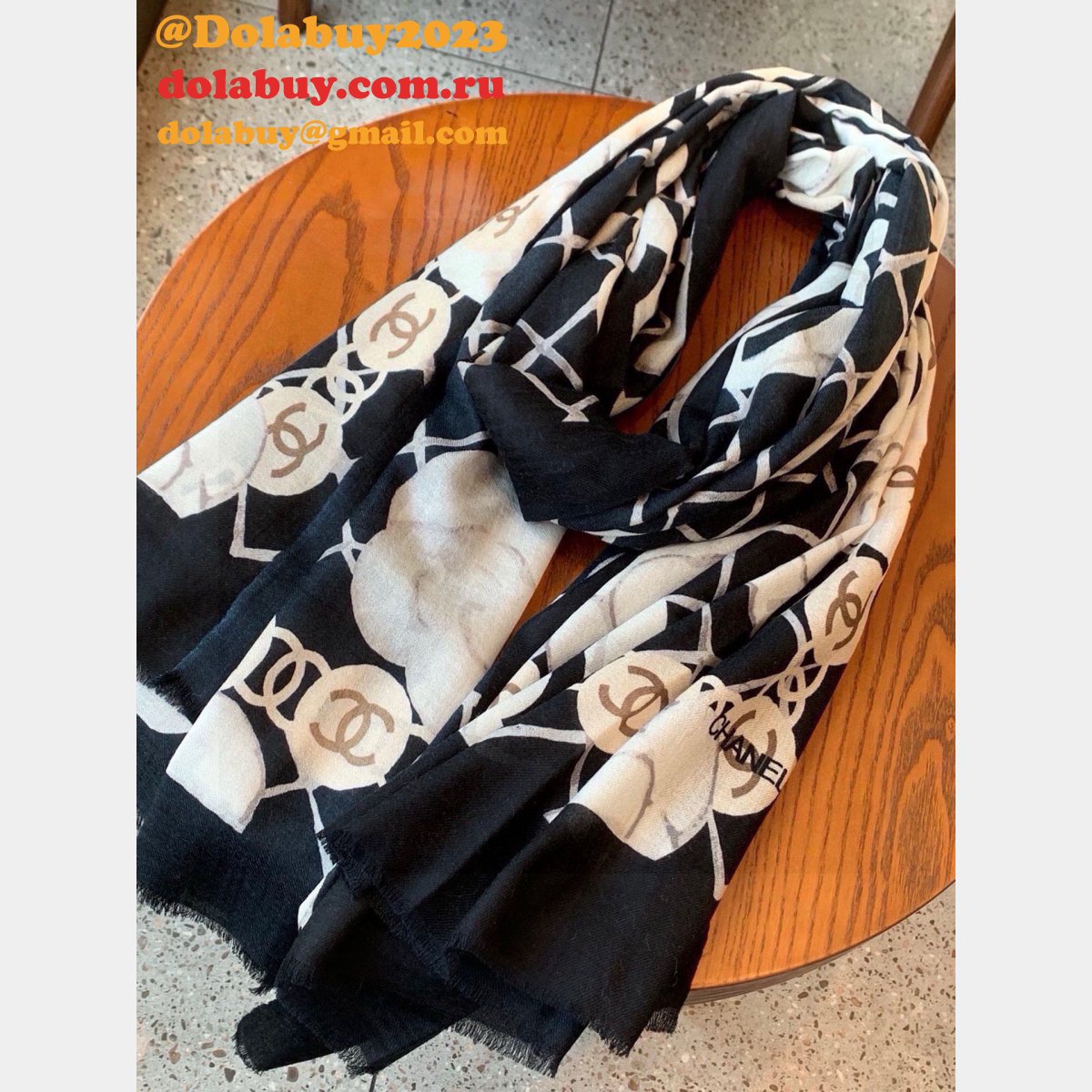 Luxury Designer Chanel Cashmere Scarf