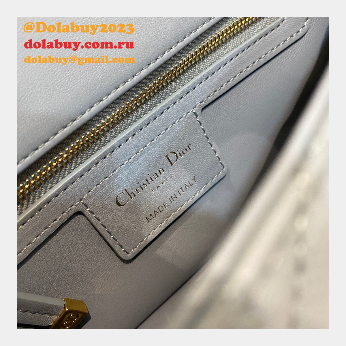 High Quality Dior Caro 20cm replica blue bags