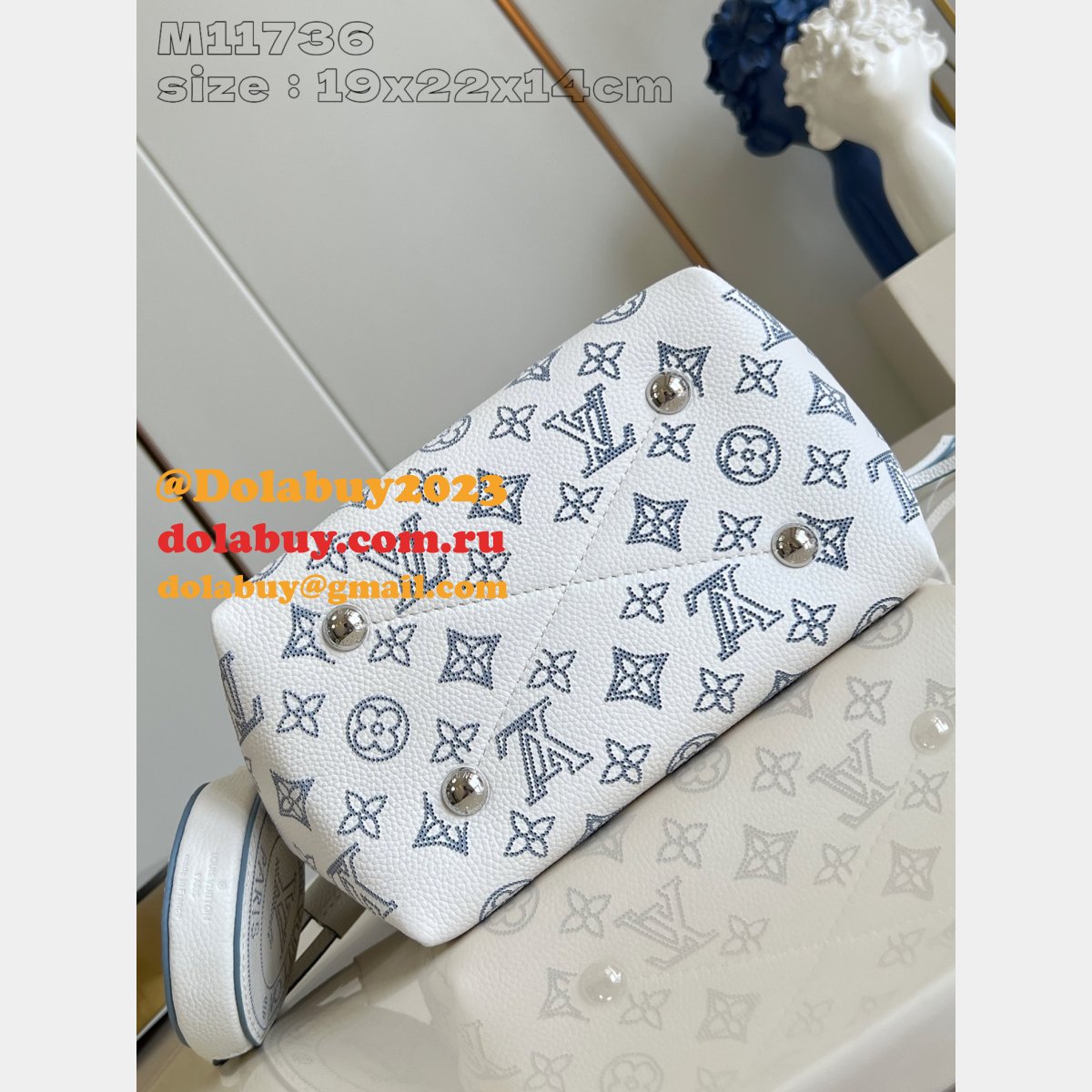 Bella Mahina M11736 White Inspired Louis Vuitton Luxury Bags