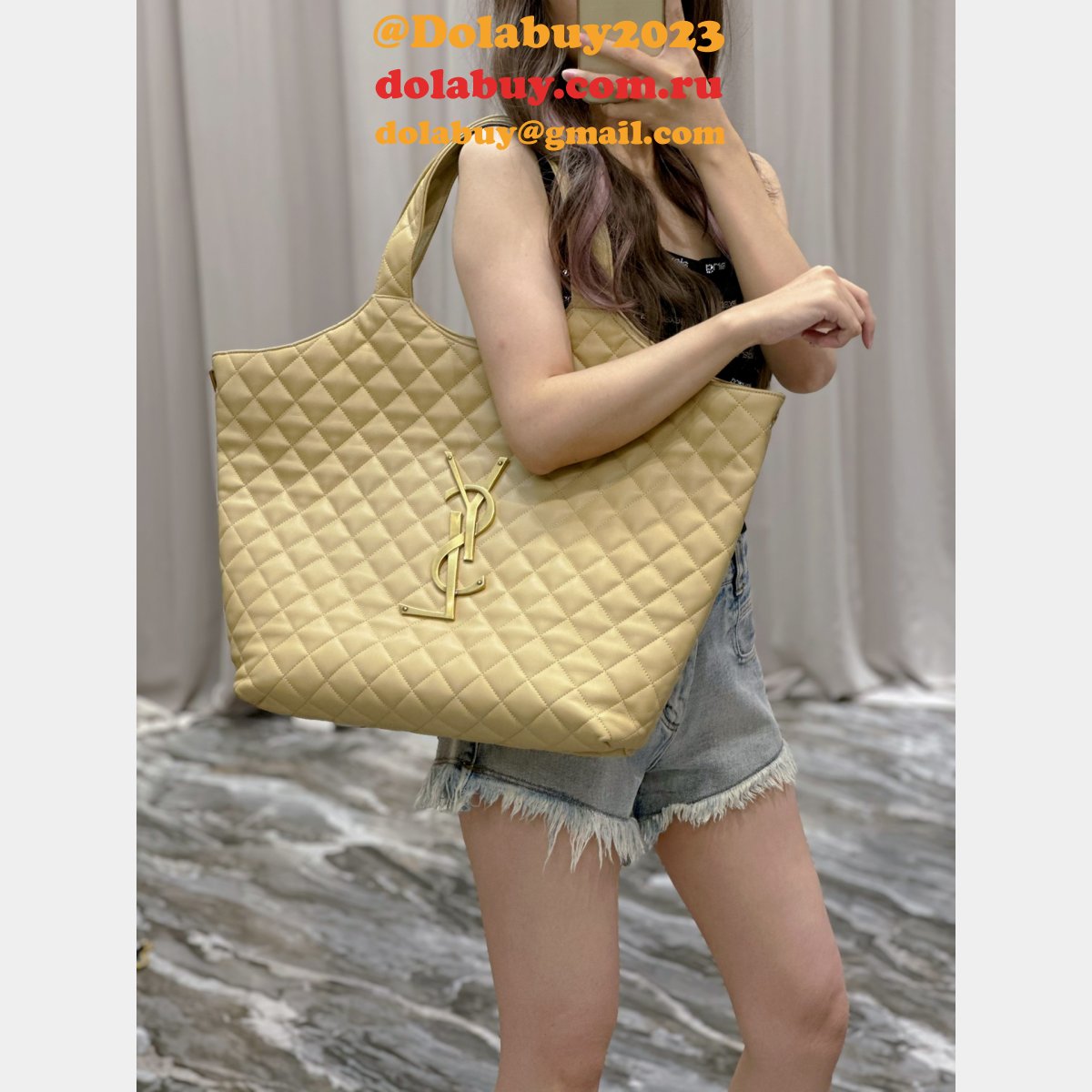 Icare Apricot YSL 698651 1:1 Designer Saint Laurent Replica Bags